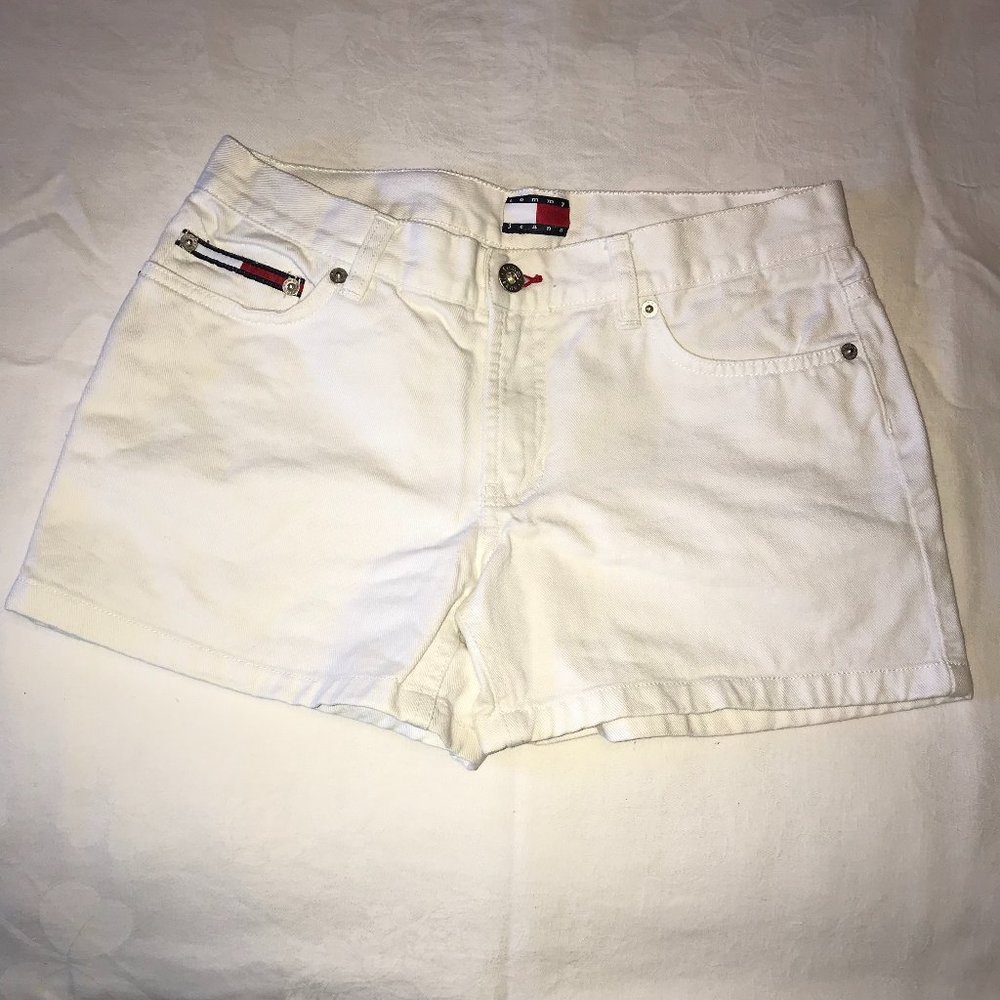 Tommy Jeans White Jean Shorts